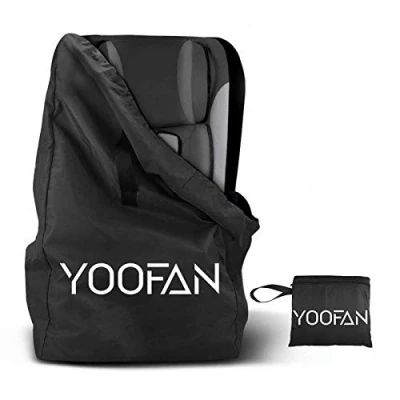 Immagine di YOOFAN Controllo Gate Borsa da Viaggio con Zaino a Tracolla per Passeggini, Seggiolini Auto, Carrozzine, Booster, Sedie Rotelle, Resistente all&#039;acqua Ottimo Aereo e Bagagli (Nero)