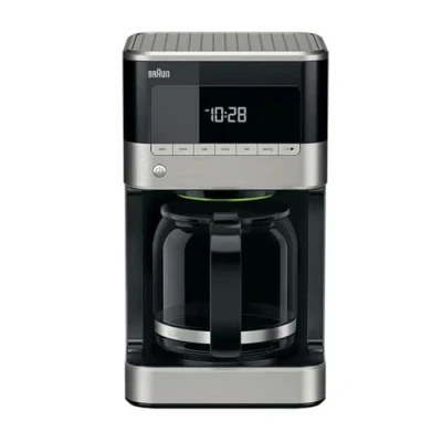 Immagine di Braun Marrone Macchina per Il caffè con caraffa in Vetro KF 7120, 1000 W, 12 Cups, Acciaio Inossidabile, Nero, Ciano, Magenta, Giallo