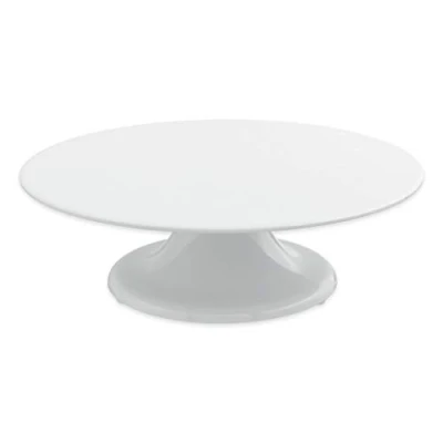 Immagine di thermohauser Piatto da torta in melamina bianco, rotondo, diametro 32,0x10,0 cm, con base girevole, plastica, 588 g