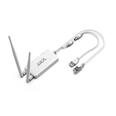 Immagine di Vonets VAP11S Mini Ponte WiFi/Ripetitore Wireless/Router WiFi/Convertitore Cablato 2,4GHz Industriale con 2 Porte Ethernet RJ45 e Antenne Esterne, Ottimo Partner per Bilancia Elettronica, PLC, DVR