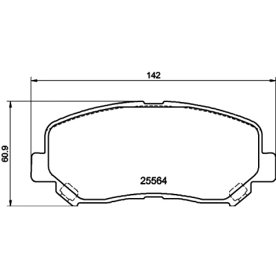 Immagine di HELLA 8DB 355 020 511 Kit pastiglie freno con contatto segnalazione usura accessori MAZDA: CX 5 I, II