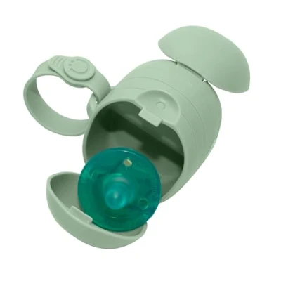 Immagine di Ubbi On the Go Ciuccio porta ciuccio, mantiene il bambino pulito e accessibile, portatile per i viaggi, accessorio indispensabile neonati, verde salvia