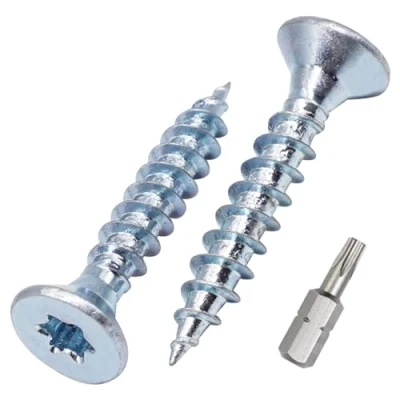 Immagine di SKIR&#039;CO (150 pz.) viti per legno in acciaio zincato 5,0 x 30 mm, testa Torx, svasata, truciolare, completamente filettate
