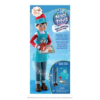 Immagine di Elf on the Shelf Confezione di vestiti e accessori per elfo (MagiFreez barista che serve la cioccolata, scout non incluso)