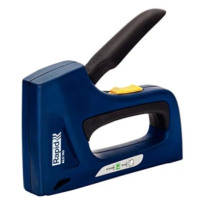 Immagine di Rapid PRO ALU740 Graffatrice Manuale 2 in 1 per Graffette n. 140 e Chiodini n.8, Dotata di Impugnatura Ergonomica, Parti Interne Acciaio Regolatore Forza a Fasi