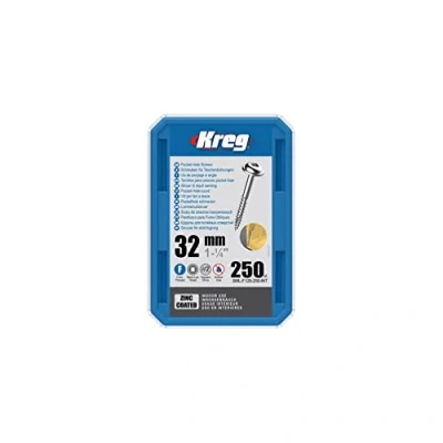 Immagine di Kreg 250 viti zincate 7 x 32 mm filettatura fine Maxi Loc quadrata