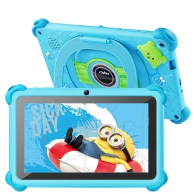 Immagine di zcobro tablet per bambini 7 pollici, con custodia, Android 2 GB RAM + 32 ROM 256 espandibile, Wi Fi, Bluetooth, tipo C, sicurezza bambini, Quad