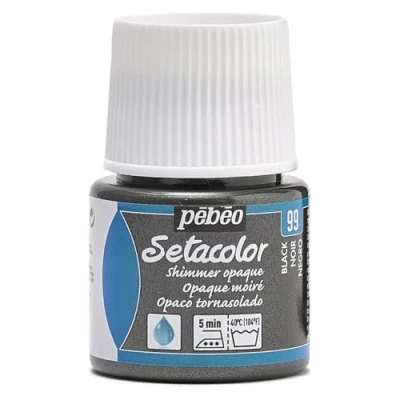 Immagine di Pébéo 295099 Setacolor Opaco, 1 flacone, 45 ml, Colore: Nero marezzato
