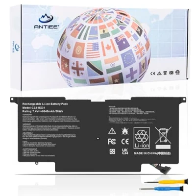 Immagine di ANTIEE C22 UX31 Laptop Batteria per Asus Zenbook UX31A UX31E R4004H DH72 UX31KI3517A Ultrabook Series C23 C21 7.4V 6840mAh/50Wh With Tools