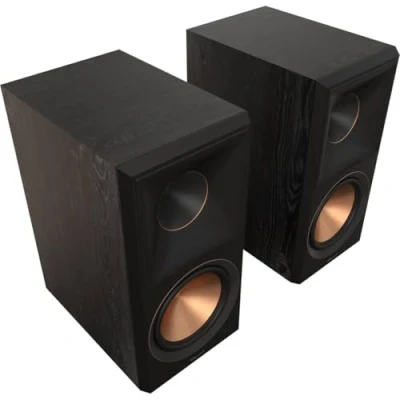 Immagine di Klipsch Reference Premiere RP 600M II Altoparlante per libreria, 1 coppia con corno Tractrix ibrido da 90 x 90, woofer Cerametallic 16,5 cm un suono dinamico home theater, ebano