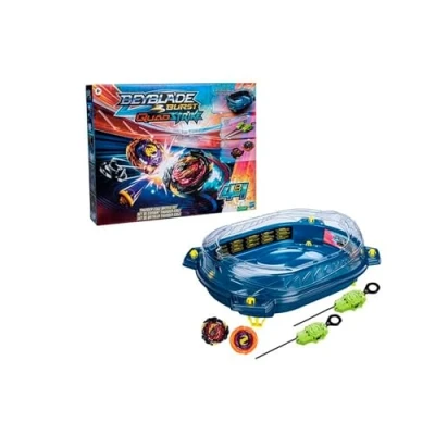 Immagine di Beyblade Burst QuadStrike, Set da Battaglia Thunder Edge, con Beystadium, 2 trottole e lanciatori per Bambini Bambine dagli 8 Anni in su