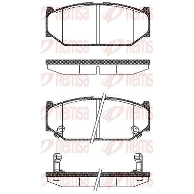 Immagine di REMSA 1381.12 Kit pastiglie freno Assale anteriore con segnalatore acustico usura foglio adesivo accessori SUZUKI: SWIFT 4
