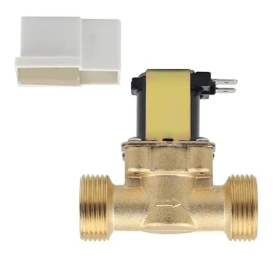 Immagine di GERUI Elettrovalvola, 3/4&quot; AC 220V Elettrovalvola di ingresso acqua in ottone solenoide normalmente chiusa per controllo dell&#039;acqua (valvola a da 3/4 pollice)