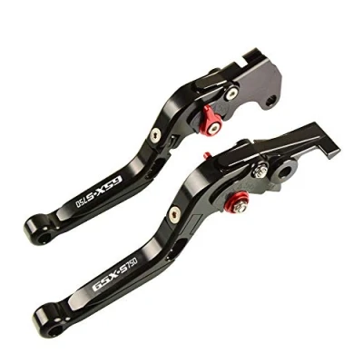 Immagine di Set Leve Freno e Frizione Regolabile Pieghevoli Per GSX S 750 GSXS 2011 2019 Rosso