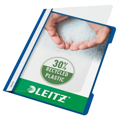 Immagine di Leitz Cartellina Standard, Formato A4, Capacità fino a 250 Fogli, 80 gr/mq, Polipropilene, 1 Pezzo, Blu, 41910035