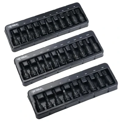Immagine di AB Tools 3/8&quot; Drive Impacted Impact Shallow Hex Allen Torx Star + Spline Bits Set 31pc