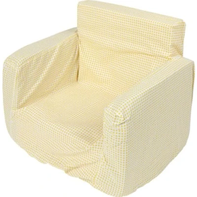 Immagine di MONDOTUO Poltroncina Morbida Sfoderabile Gialla per bambini, lavabile, riutilizzabile e imbottita