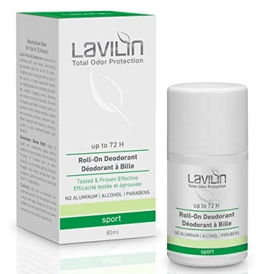 Immagine di Deodorante roll on LAVILIN per lo sport Protezione fino a 72 ore Senza alcool e alluminio 80ml