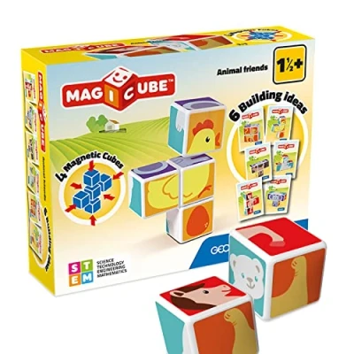 Immagine di Geomag 132&#039; Magicube Animal Friends Building Set, Multicolor