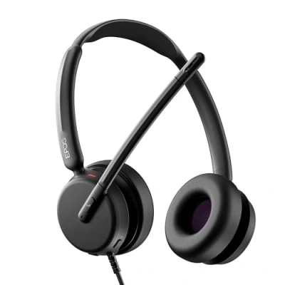 Immagine di EPOS IMPACT 460 Cuffie On Ear Binaurali con Doppio Microfono, Cancellazione del Rumore, Connessione USB C/USB A, Home Office, Plug and Play, Zoom, UC