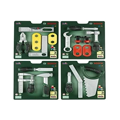 Immagine di Theo Klein 8007 Set di Utensili Bosch, assortiti in 4 Parti, Ciascun a caso Per ordine, con Bambini Buona Qualità, da 3 Anni su