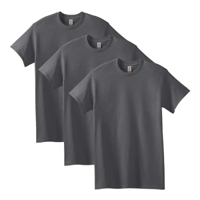Immagine di Gildan T shirt da uomo in cotone pesante, stile G5000, multipack, Carbone (confezione 3), M