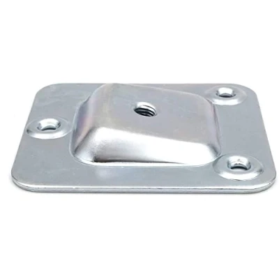 Immagine di Design61 Set di 4 piastre montaggio inclinate a 10, filettatura M8, per divano, gambe del tavolo, delle sedie, mobili, fissaggio divani, adattatori