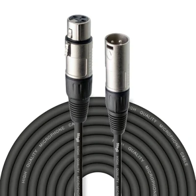 Immagine di Stagg 10m, XLRf to XLRm Plug Microphone Cable, 10 m, Nero, per Personal Computer