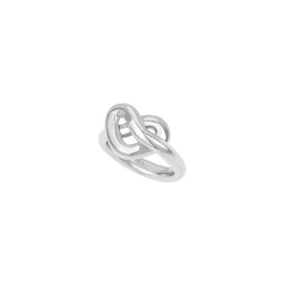 Immagine di Breil, Collezione B&amp;Me, Anello Donna Knot Love, in Acciaio Lucido, con Design Minimal, Ricercato e Simbolico a Forma di Cuore, Ideale per un Regalo Speciale, Misura 10, Silver