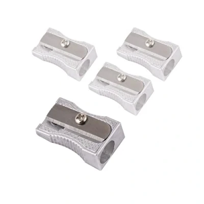 Immagine di D.RECT 24 temperamatite in metallo per matite colorate, colore argento