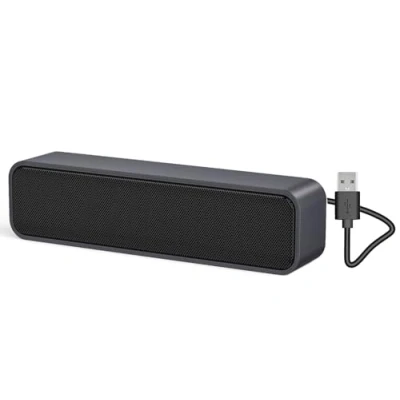 Immagine di ADELGO Mini Altoparlante per PC, Casse Computer con Alimentazione USB, PC Stereo Sound Portatile Soundbar Tablet Desktop Laptop e Banco Cassa
