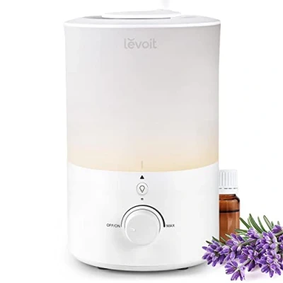 Immagine di LEVOIT Umidificatore Ambiente, Top Fill, 3L/25H di Durata, 28dB Silenzioso, con Luce e Aromaterapia, Auto Spegnimento, Ugello a 360, Facile Pulizia della Lavastoviglie, per Qualsiasi Camera