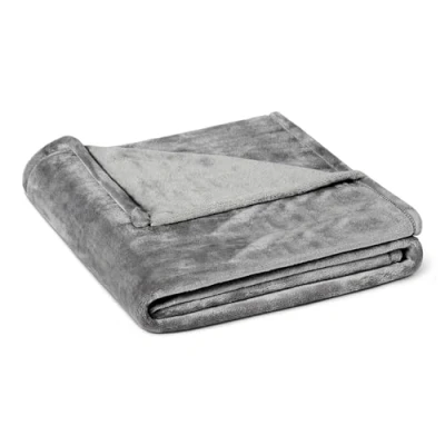 Immagine di Amazon Basics Coperta in Pile Morbida e Confortevole per Divano, 127 x 152 cm, Grigio
