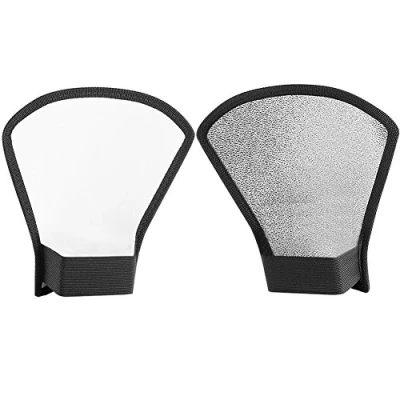 Immagine di Neewer® Diffusore Flash argento/bianco riflettore per Nikon Speedlite SB 600, 800, 900, Canon 380EX 430EX 550EX 580EX Vivita Sunpack Sony Pentax Olympus Yongnuo Neewer Godox