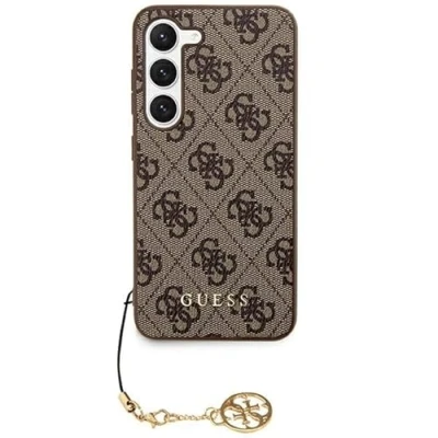 Immagine di GUESS GUHCS24SGF4GBR Custodia per S24 S921 Rigida Marrone 4G Collezione Charms