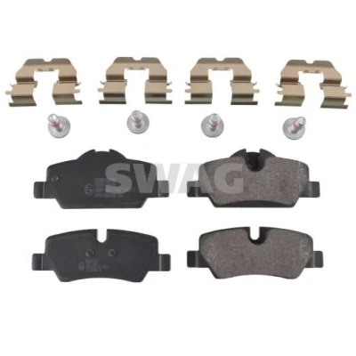Immagine di SWAG 11 6290 Kit pastiglie freno Assale posteriore Predisposto per contatto segnalazione usura con materiale di fissaggio MINI: Hatchback, Cabrio