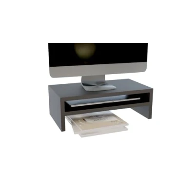 Immagine di ComfortCove supporto per monitor, monitor computer a 2 livelli, laptop, computer, stampante con ripiano, ideale il tuo ufficio casa, Nero
