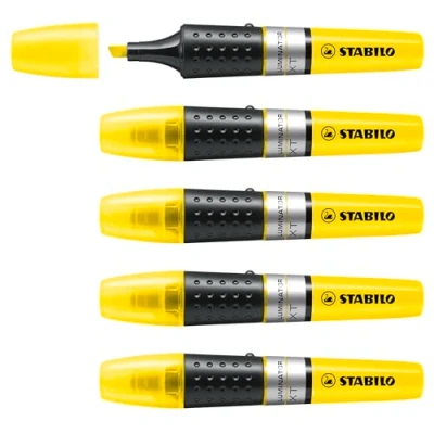 Immagine di STABILO Lot de 3 Surligneurs LUMINATOR Niveau d&#039;encre Visible Pte Biseautée Jaune