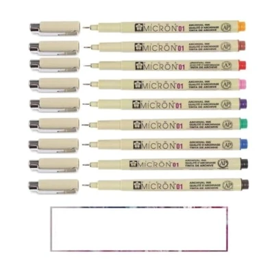 Immagine di Pigma MICRON Sakura 01 Set di 9 colori. Fineliners