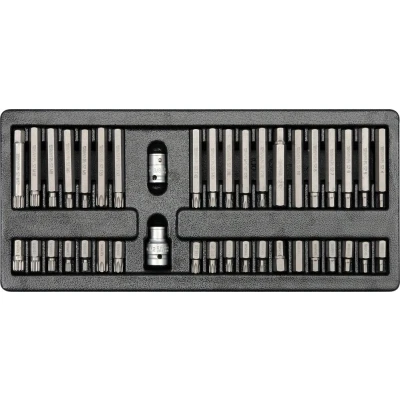 Immagine di YATO YT 5538 Modulo attrezzi 40 H4, H5, H6, H7, H8, H10, H12, T20, T25, T30, T40, T45, T50, T55, M5, M6, M7, M10, M12 1/2, 3/8