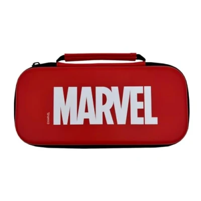 Immagine di WONDEE Custodia per Nintendo Switch, Switch OLED e Lite Marvel con cerniera, protezione interna dello schermo 10 giochi riporre Case Marvel, Merchandising ufficiale