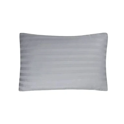 Immagine di Sleepdown federe di qualità alberghiera casalinga in 100% cotone satinato a righe, confezione da 2 lussuose super morbide, grigio (48 cm x 74 cm), 5056557514076, grigie,