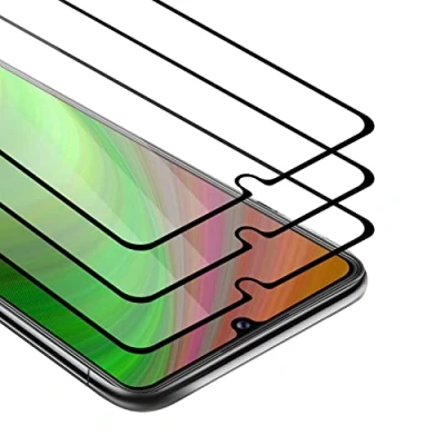 Immagine di Cadorabo 3x Pellicola Protettiva copertura completa compatibile con Motorola Moto E6s 2020 in TRASPARENTE NERO Pacco di 3 Vetro protezione del display durezza 9H 3D touch