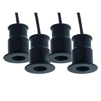 Immagine di 1.4 Mini faretti LED da incasso, 12 V 1 W 100 lumen, angolo di luce stretto 30, foro 15 mm, diametro 20 x 25 mm (bianco freddo 6000 K, nero)