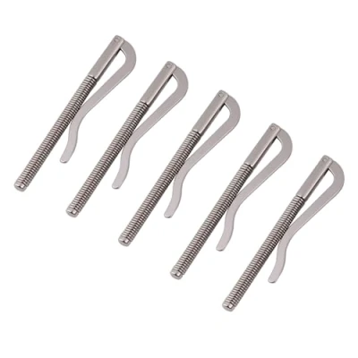 Immagine di Clip a Molla per Portafoglio, Fermasoldi Fai da Te Strumento Inserto Barra di Ricambio Galvanotecnica Metallo Durevole Non Deformabile Colore Argento Borsa in Pelle Bifold Porta Carte Credito