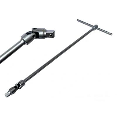 Immagine di TANIASHOP Chiave a T da 3/8&quot; Snodata Per Bussole Boccole con Manico Scorrevole Attacco Quadro Lunga