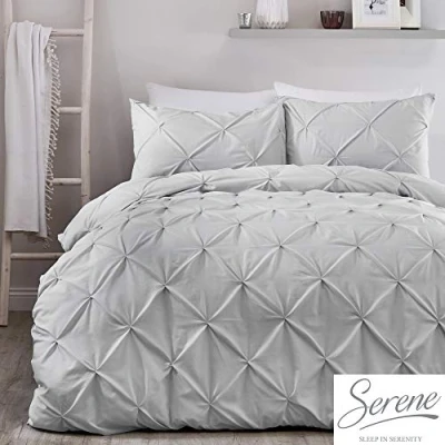 Immagine di Serene Lara Set copripiumino per letto king size, colore: argento