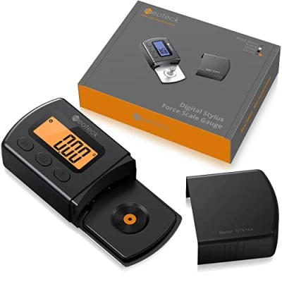 Immagine di Neoteck Tester Scala Forza di Stilo per Giradischi Bilancia 0,01g LCD Retroilluminazione Arancia Braccio Fono Cassetta Musicale Colore Nero Brillante