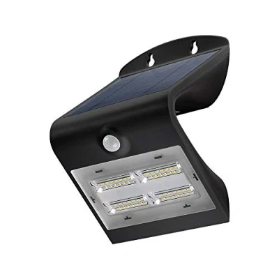 Immagine di Goobay 45807 Applique LED ad Energia Solare con Sensore di Movimento, 3.2 W, Nero