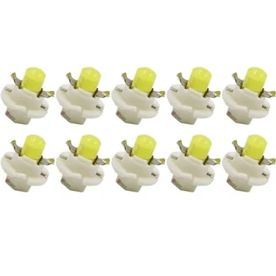 Immagine di VS 10 Pezzi Lampade LED T5 B8.4D Per Cruscotto Quadro Strumenti COB BIANCO Lampadine Luci 12V